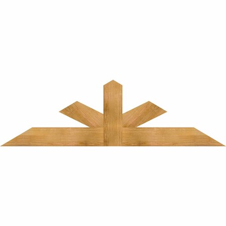 Ekena Millwork Saratoga Rough Sawn Timber Gable Bracket, Western Red Cedar, 72"W x 21"H x 2"D x 6"F, 7/12 Pitch GBW072X21X0206SAR00RWR